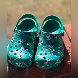 Green Soccer Crocs